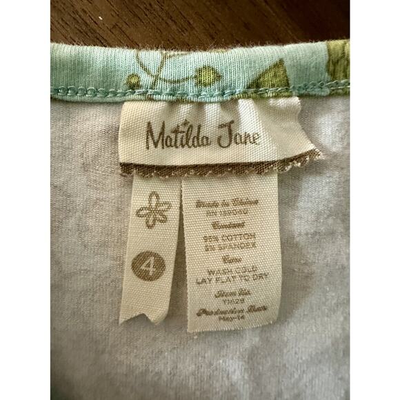 Matilda Jane Secret Fields Cottonwood Blossoms Knit Floral Long Sleeve Green Tee - Picture 5 of 6